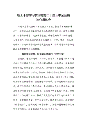 组工干部学习贯彻党的二十届三中全会精神心得体会.docx