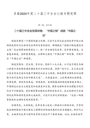 多篇2024年度二十届三中全会公报专题党课.docx