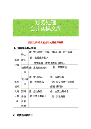 做账实操-收入的会计处理核算分录.docx