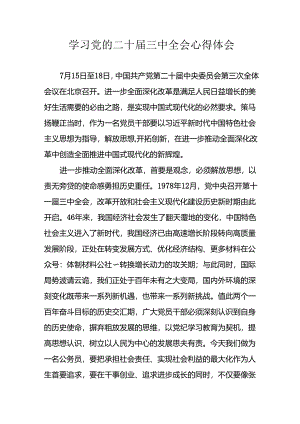 学习2024年学习党的二十届三中全会个人心得体会 汇编4份.docx