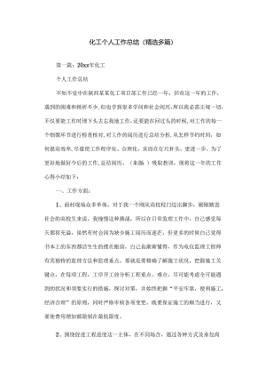 化工个人工作总结范文.docx