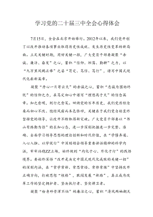 学习2024年学习党的二十届三中全会个人心得体会.docx