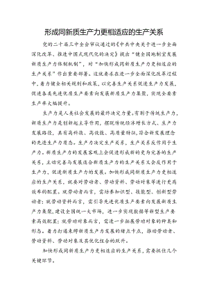 形成同新质生产力更相适应的生产关系.docx