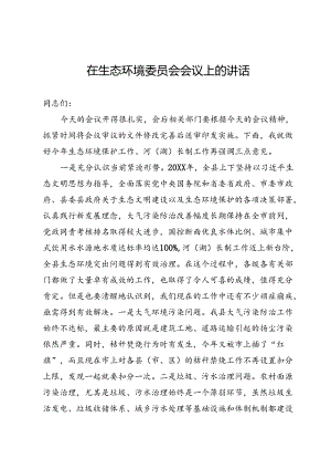 生态环境委员会讲话.docx