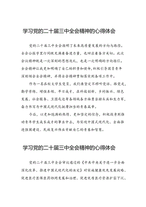 学习贯彻党的二十届三中全会精神的心得体会简短交流发言材料模板33篇.docx