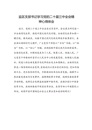 监区支部书记学习党的二十届三中全会精神心得体会.docx