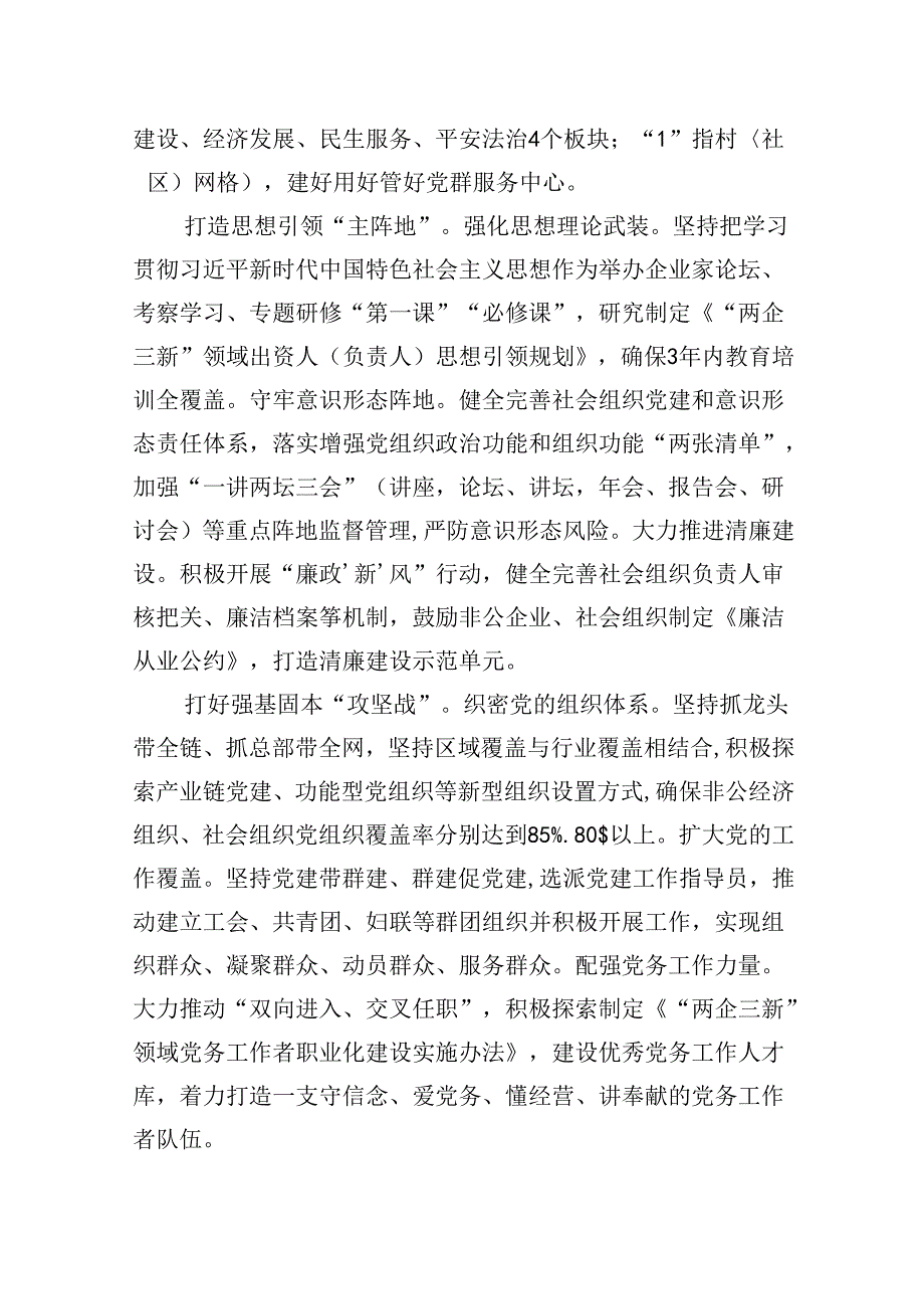 市委社会工作部部长交流发言:坚持党的全面领导抓实“两企三新”党建+不断增强党在新兴领域号召力凝聚力影响力.docx_第2页