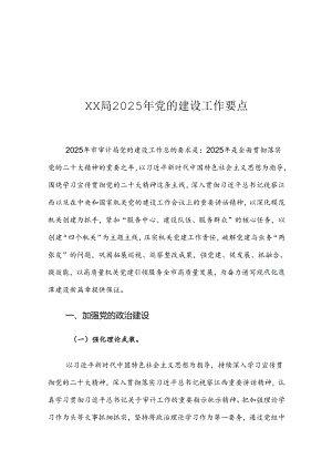 XX局2025年党的建设工作要点.docx
