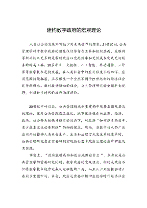 建构数字政府的宏观理论.docx