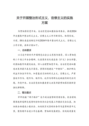 四篇2024年集中整治形式主义、官僚主义工作方案.docx