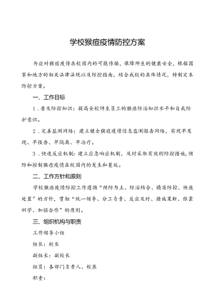 十三篇中小学校猴痘防控方案.docx