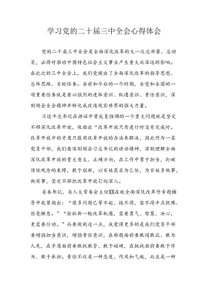 2024年学习学习党的二十届三中全会个人心得感悟 （汇编7份）.docx