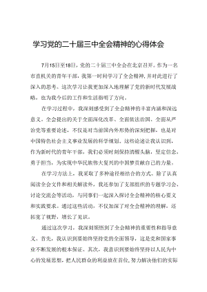 机关干部2024年关于党的二十届三中全会精神最新版心得体会发言稿33篇.docx