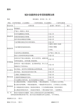 城乡自建房安全专项排查整治表.docx