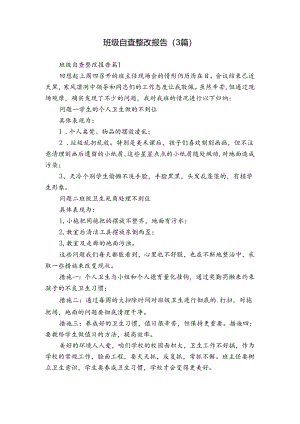 班级自查整改报告（3篇）.docx