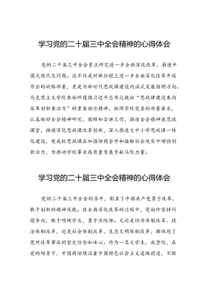 学校关于学习贯彻二十届三中全会精神心得体会33篇.docx