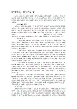 防汛备汛工作情况汇报.docx