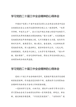 学习二十届三中全会的心得体会样例二十六篇.docx