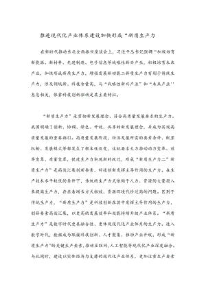 推进现代化产业体系建设 加快形成“新质生产力”.docx