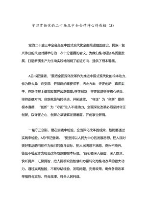 学习贯彻党的二十届三中全会精神心得感悟（3）.docx