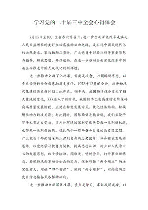 2024年学习学习党的二十届三中全会个人心得体会 （4份）.docx