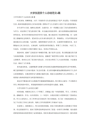 大学生团员个人总结范文6篇.docx