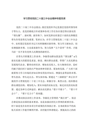 （共六篇）二十届三中全会精神宣讲提纲宣讲党课.docx