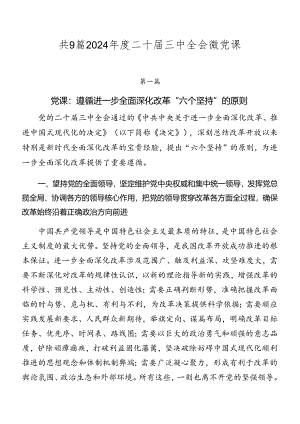 共9篇2024年度二十届三中全会微党课.docx