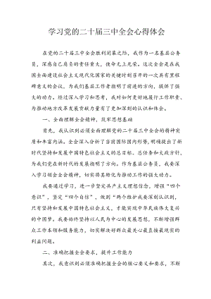 学习2024年学习党的二十届三中全会个人心得感悟 （3份）_89.docx