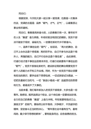 涵养“朝气、才气、正气”以过硬素质让事业有所建树讲稿.docx
