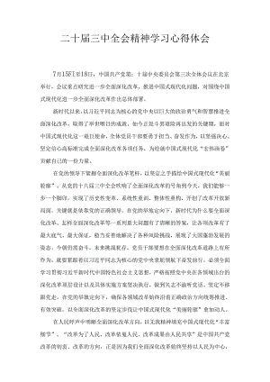 二十届三中全会精神学习心得体会十篇汇编.docx