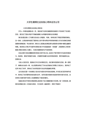 大学生暑期社会实践心得体会怎么写.docx