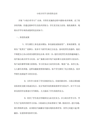 小组合作学习阶段性工作总结.docx