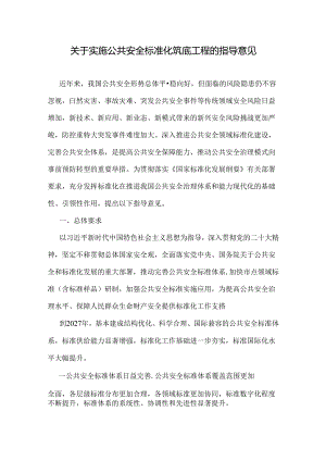 关于实施公共安全标准化筑底工程的指导意见.docx
