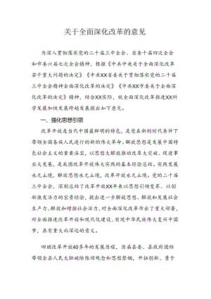 关于全面深化改革的意见.docx