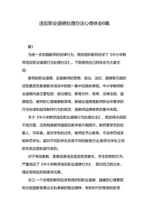 违反职业道德处理办法心得体会6篇.docx