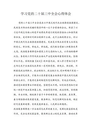 2024年学习学习党的二十届三中全会个人心得体会 （合计3份）.docx