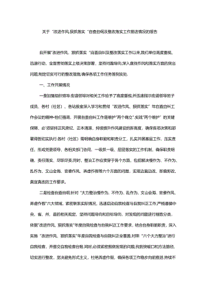 关于“改进作风、狠抓落实”自查自纠及整改落实工作推进情况的报告.docx