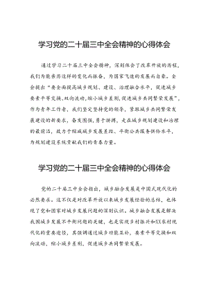 关于二十届三中全会精神的心得体会简短发言42篇.docx