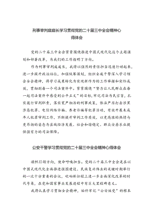 刑事审判庭庭长学习贯彻党的二十届三中全会精神心得体会（共8篇）.docx