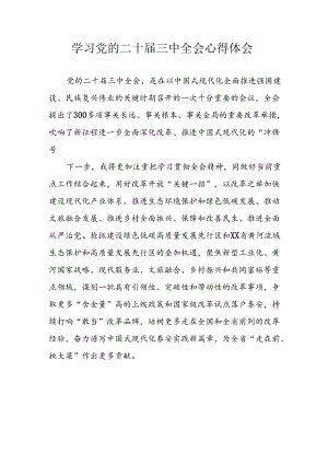学习2024年学习党的二十届三中全会个人心得感悟 （6份）_60.docx
