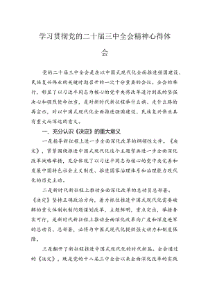 学习贯彻党的二十届三中全会精神心得体会.docx
