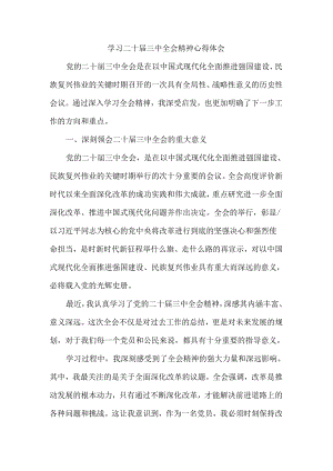 2024学习二十届三中全会精神心得体会二.docx