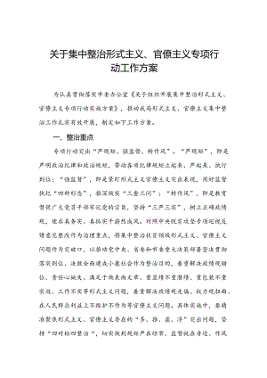 关于集中整治形式主义、官僚主义专项行动工作方案.docx
