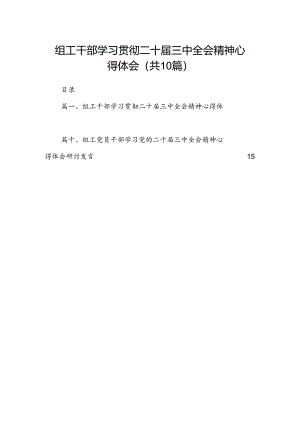 （10篇）组工干部学习贯彻二十届三中全会精神心得体会范文.docx