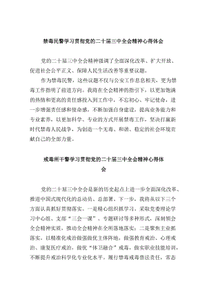 （11篇）禁毒民警学习贯彻党的二十届三中全会精神心得体会（精选）.docx