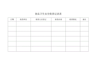 食品卫生安全检查记录表.docx