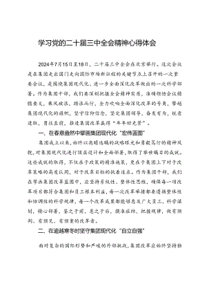 学习党的二十届三中全会精神心得体会.docx