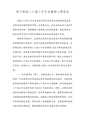 党员干部学习二十届三中全会精神心得体会汇编 共五篇.docx