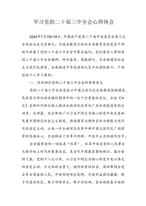 学习2024年学习党的二十届三中全会个人心得感悟 （合计4份）.docx